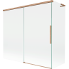 Mexen Rox L badwand 2-delig schuifbaar 170 + 80 x 150 cm, transparant, geborsteld koper - 8C9L-170-080-65-00