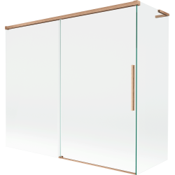 Mexen Rox L klizni paravan za kadu s prozirnim staklom, 180 + 80 x 150 cm, četkana bakar - 8C9L-180-080-65-00