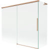 Mexen Rox L dvojni drsni zaslon za kad 180 + 80 x 150 cm, prozoren, brušen baker - 8C9L-180-080-65-00