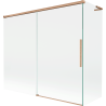 Mexen Rox L parawan nawannowy 2-skrzydłowy rozsuwany 180 + 80 x 150 cm, transparent, miedź szczotkowana - 8C9L-180-080-65-00