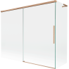 Mexen Rox L Duschabtrennung 2-flügelig verschiebbar 190 + 80 x 150 cm, transparent, gebürstetes Kupfer - 8C9L-190-080-65-00