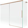 Mexen Rox L klizna za kadu 2-krilna klizna 190 + 80 x 150 cm, prozirna, brušeni bakar - 8C9L-190-080-65-00