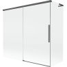 Mexen Rox L parawan nawannowy 2-skrzydłowy rozsuwany 170 + 70 x 150 cm, transparent, gun gray szczotkowany - 8C9L-170-070-66-00