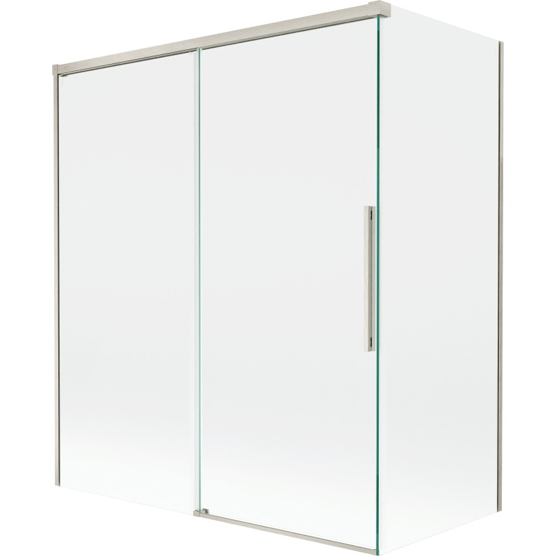 Mexen Rox klizna za kadu 2-krilna klizna 140 + 70 x 150 cm, prozirna, brušeni nikal - 8C9-140-070-97-00