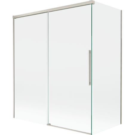 Mexen Rox paroi de baignoire à 2 volets coulissants 140 + 70 x 150 cm, transparent, nickel brossé - 8C9-140-070-97-00
