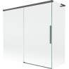 Mexen Rox L 2-winged sliding bathtub screen 170 + 80 x 150 cm, transparent, gun gray brushed - 8C9L-170-080-66-00