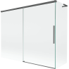 Mexen Rox L parawan nawannowy 2-skrzydłowy rozsuwany 190 + 80 x 150 cm, transparent, gun gray szczotkowany - 8C9L-190-080-66-00