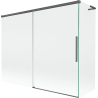 Mexen Rox L Duschwand, 2-flügelig, 190 + 90 x 150 cm, transparent, gebürstetes Gun Gray - 8C9L-190-090-66-00