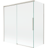 Mexen Rox Duschtrennwand 2-flügelige Schiebetür 150 + 70 x 150 cm, transparent, gebürstetes Nickel - 8C9-150-070-97-00