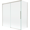 Mexen Rox mampara de baño de 2 hojas correderas 150 + 70 x 150 cm, transparente, níquel cepillado - 8C9-150-070-97-00