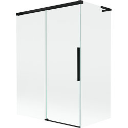 Mexen Rox L zaslon za kadu s 2 klizna krila 120 + 70 x 150 cm, prozirna, crna - 8C9L-120-070-70-00