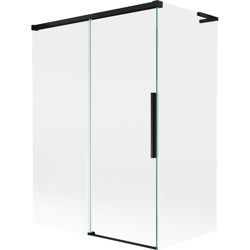 Mexen Rox L mampara de bañera 2 hojas correderas 120 + 70 x 150 cm, transparente, negro - 8C9L-120-070-70-00
