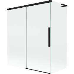 Mexen Rox L 2-panel sliding bath screen 140 + 70 x 150 cm, transparent, black - 8C9L-140-070-70-00