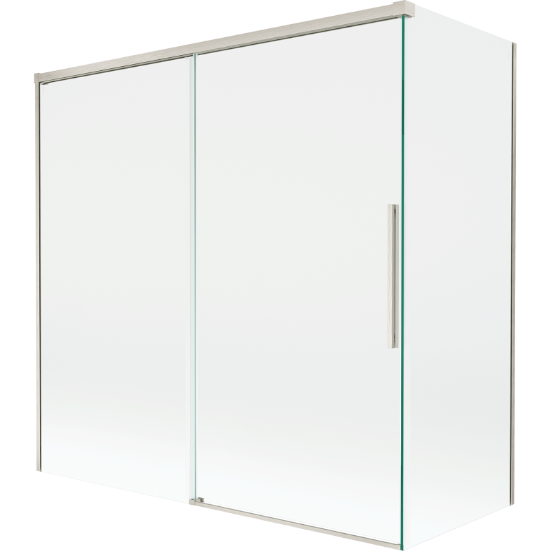 Mexen Rox 2-daļīgs bīdāms dušas sienas panelis 160 + 70 x 150 cm, caurspīdīgs, matēts niķelis - 8C9-160-070-97-00