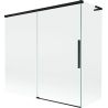 Mexen Rox L vanni ekraan, 2-osaline, lükand 170 + 70 x 150 cm, läbipaistev, must - 8C9L-170-070-70-00