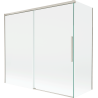 Mexen Rox Wannenspritzschutz 2-flügelig, verschiebbar 170 + 70 x 150 cm, transparent, gebürsteter Nickel - 8C9-170-070-97-00