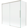 Mexen Rox 2-wing recessed bathtub screen 160 + 75 x 150 cm, transparent, brushed nickel - 8C9-160-075-97-00