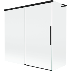 Mexen Rox L klizni paravan za kadu s dvoja klizna vrata 160 + 80 x 150 cm, proziran, crni - 8C9L-160-080-70-00