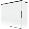 Mexen Rox L badwand 2-delige schuifbare 170 + 80 x 150 cm, transparant, zwart - 8C9L-170-080-70-00