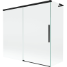 Mexen Rox L parawan nawannowy 2-skrzydłowy rozsuwany 170 + 80 x 150 cm, transparent, czarny - 8C9L-170-080-70-00