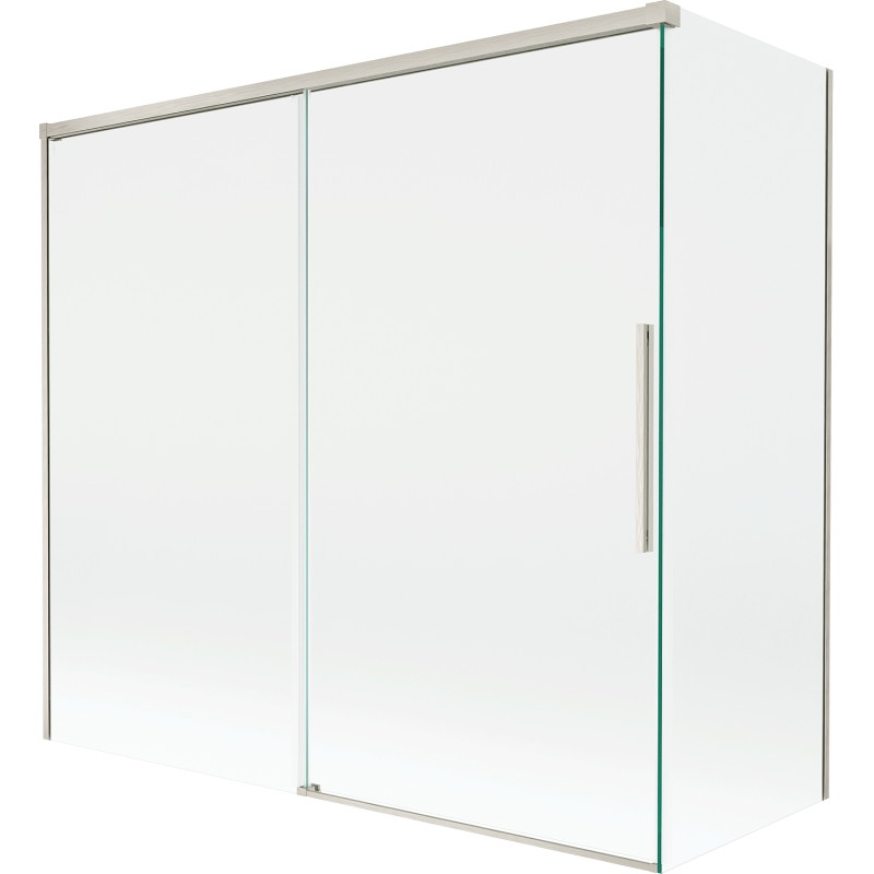 Mexen Rox vannas ekrāns ar 2 bīdāmiem spārniem 160 + 80 x 150 cm, caurspīdīgs, matēta niķeļa apdare - 8C9-160-080-97-00