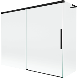 Mexen Rox L 2-krilni klizni tuš paravan 190 + 90 x 150 cm, proziran, crni - 8C9L-190-090-70-00