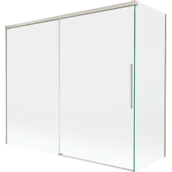 Mexen Rox 2-krilni klizni tuš zaslon 180 + 80 x 150 cm, proziran, brušeni nikal - 8C9-180-080-97-00