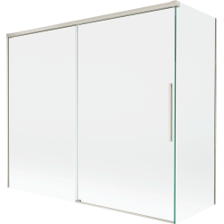 Mexen Rox Duschwand 2-flügelig schiebbar 180 + 80 x 150 cm, transparent, gebürstetes Nickel - 8C9-180-080-97-00