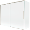 Mexen Rox Duschabtrennung 2-flügelig verschiebbar 190 + 80 x 150 cm, transparent, gebürsteter Nickel - 8C9-190-080-97-00