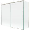 Mexen Rox Duschabtrennung 2-flügelig verschiebbar 180 + 90 x 150 cm, transparent, gebürsteter Nickel - 8C9-180-090-97-00
