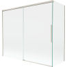 Mexen Rox vanniseinasein 2-klappidega, lükatav 180 + 90 x 150 cm, läbipaistev, harjatud nikkel - 8C9-180-090-97-00