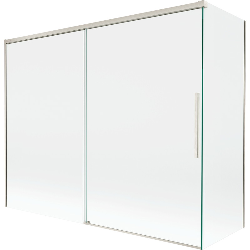 Mexen Rox klizni paravan za tuš kabinu s dva preklopna krila 190 + 90 x 150 cm, prozirno, brušeni nikal - 8C9-190-090-97-00