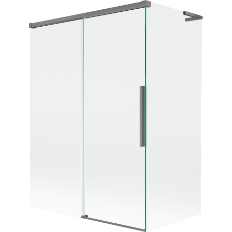 Mexen Rox L 2-panel sliding bath screen 120 + 70 x 150 cm, transparent, gun metal - 8C9L-120-070-95-00