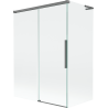 Mexen Rox L kahe tiivaga vannisein, 2-osaline, lükand 120 + 70 x 150 cm, läbipaistev, gun metal - 8C9L-120-070-95-00