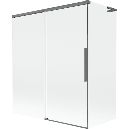 Mexen Rox L klizna za kadu s 2 krila, klizna, 140 + 70 x 150 cm, prozirna, gun metal - 8C9L-140-070-95-00