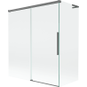 Mexen Rox L parawan nawannowy 2-skrzydłowy rozsuwany 140 + 70 x 150 cm, transparent, gun metal - 8C9L-140-070-95-00