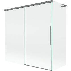 Mexen Rox L klizni paravan za kadu, 2-krilni, prozirni, 160 + 70 x 150 cm, gun metal - 8C9L-160-070-95-00