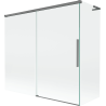 Mexen Rox L Badewannenabtrennung 2-flügelig verschiebbar 170 + 75 x 150 cm, transparent, Gun Metal - 8C9L-170-075-95-00
