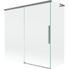 Mexen Rox L Badewannenabtrennung 2-flügelig verschiebbar 160 + 80 x 150 cm, transparent, Gun Metal - 8C9L-160-080-95-00