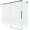 Mexen Rox L badwand scherm 2-delig verschuifbaar 160 + 80 x 150 cm, transparant, geweer metaal - 8C9L-160-080-95-00