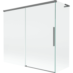 Mexen Rox L klizni tuš zid s 2 krila 170 + 80 x 150 cm, proziran, gun metal - 8C9L-170-080-95-00