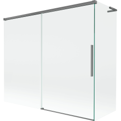 Mexen Rox L paroi de baignoire à 2 vantaux coulissants 180 + 80 x 150 cm, transparent, métal canon - 8C9L-180-080-95-00