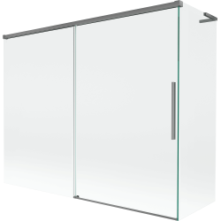 Mexen Rox L Duschabtrennung 2-flügelig verschiebbar 190 + 80 x 150 cm, transparent, Gun Metal - 8C9L-190-080-95-00
