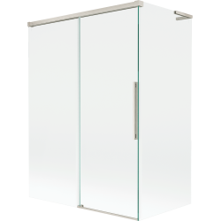 Mexen Rox L 2-panel sliding bathtub screen 120 + 70 x 150 cm, transparent, brushed nickel - 8C9L-120-070-97-00