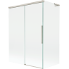 Mexen Rox L Duschabtrennung 2-flügelig verschiebbar 120 + 70 x 150 cm, transparent, gebürsteter Nickel - 8C9L-120-070-97-00