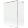 Mexen Rox L parawan nawannowy 2-skrzydłowy rozsuwany 120 + 70 x 150 cm, transparent, nikiel szczotkowany - 8C9L-120-070-97-00