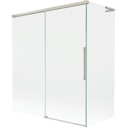 Mexen Rox L vanniparavan, kahele poole avanev, 140 + 70 x 150 cm, läbipaistev, harjatud nikkel - 8C9L-140-070-97-00