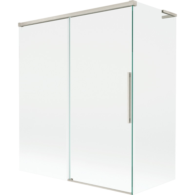 Mexen Rox L klizni zastor za kadu s 2 panela klizna 140 + 70 x 150 cm, proziran, brušeni nikal - 8C9L-140-070-97-00
