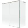Mexen Rox L Badewannenwand 2-flügelig verschiebbar 150 + 70 x 150 cm, transparent, gebürstetes Nickel - 8C9L-150-070-97-00