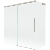 Mexen Rox L kaheukseline vannisirm, liigendatud 150 + 70 x 150 cm, läbipaistev, harjatud nikkel - 8C9L-150-070-97-00